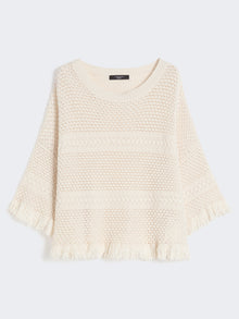 Cotton Yarn Oversize Jumper for Women - Ecru - Max Mara UAE