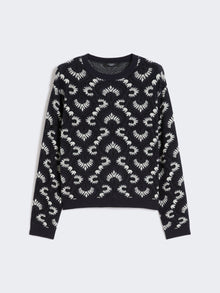 Jacquard viscose sweater