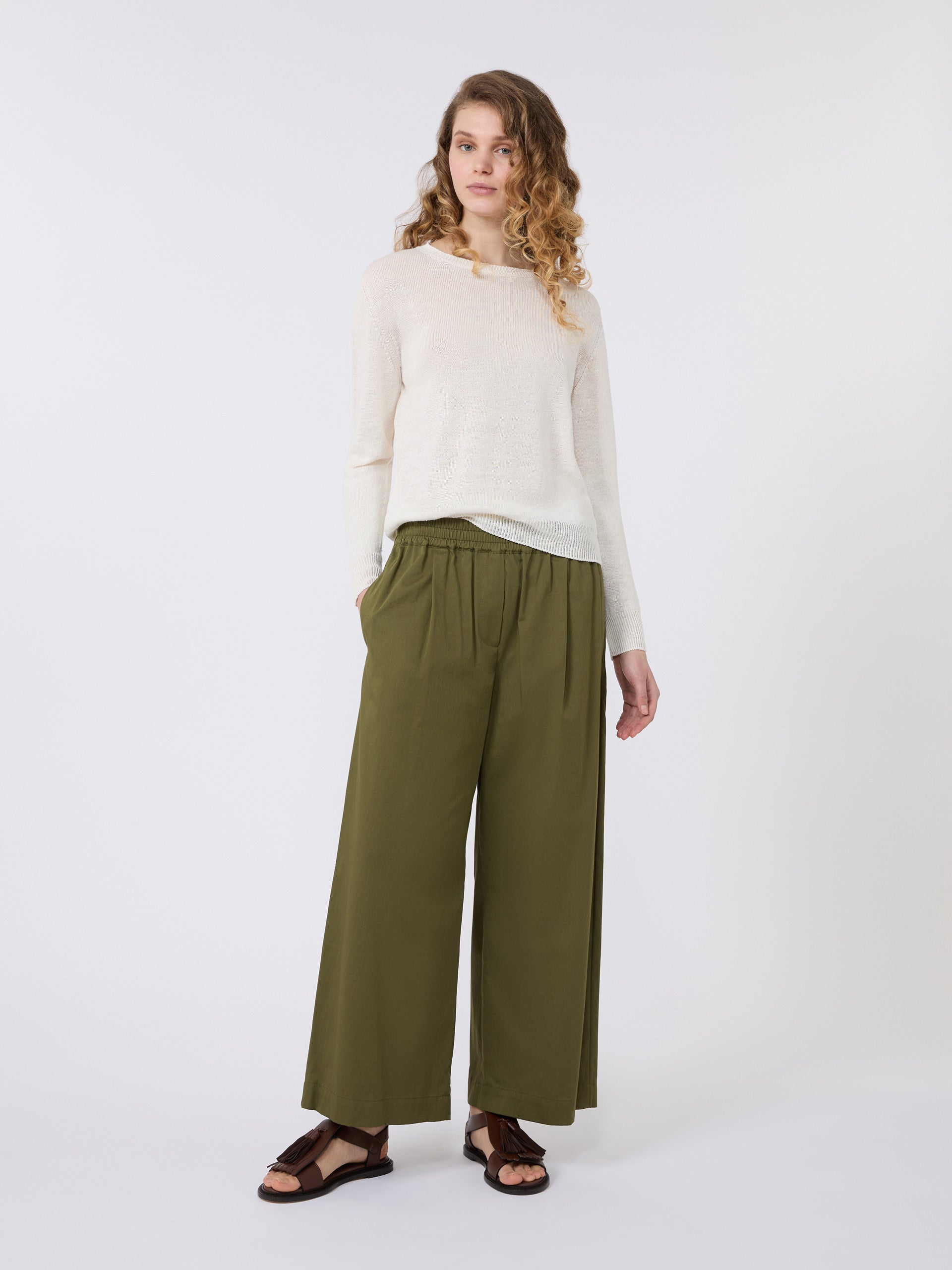 max mara linen yarn jumper for women