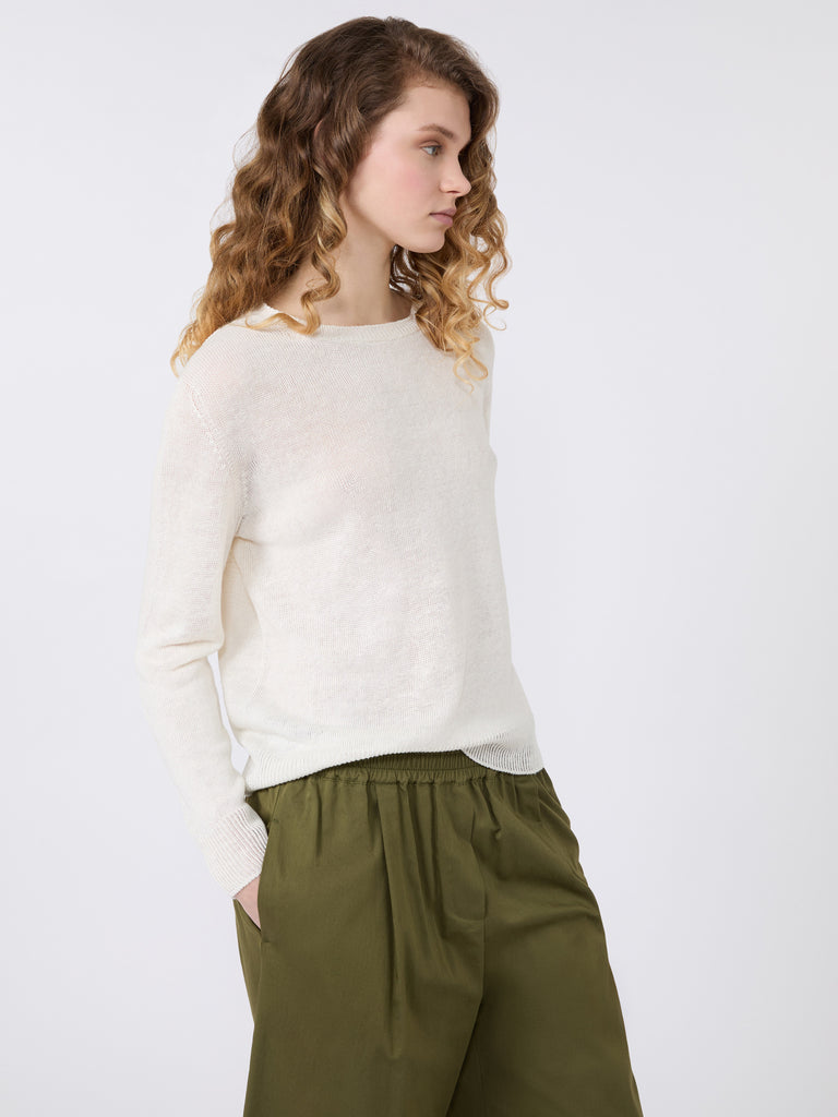 max mara linen yarn jumper for women