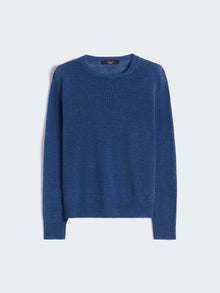 Linen Yarn Jumper for Women - Ocean - Max Mara UAE
