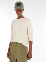 Cotton Yarn Jumper for Women - Ecru - Max Mara UAE