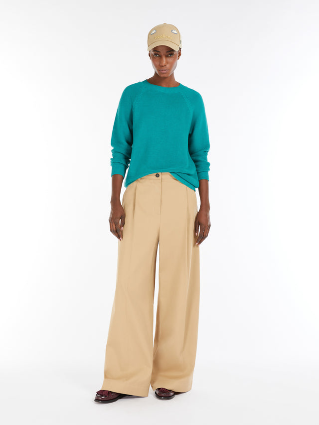 Cotton Yarn Jumper for Women - Emerald - Max Mara UAE
