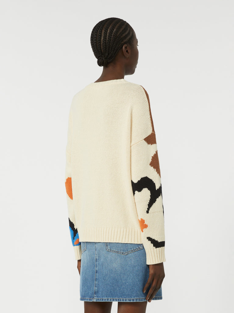 max mara patterned cotton crew-neck