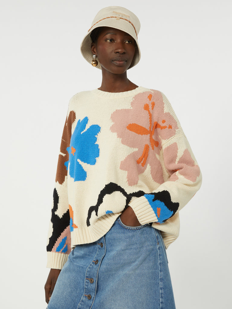 max mara patterned cotton crew-neck