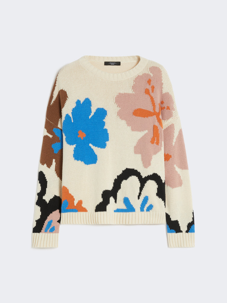 max mara patterned cotton crew-neck