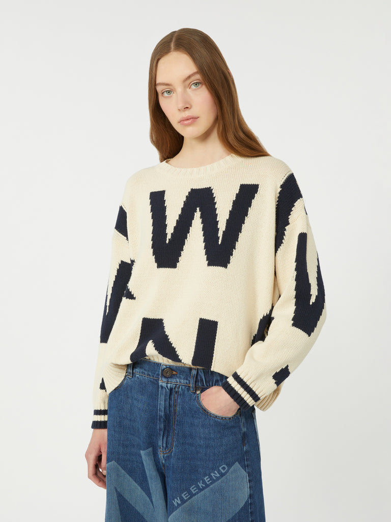 max mara patterned cotton crew-neck