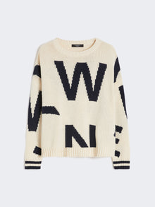 Patterned cotton crew-neck