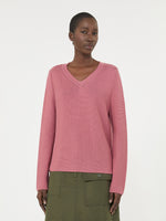 Cotton Boxy Sweater for Women - Antique Rose - Max Mara UAE