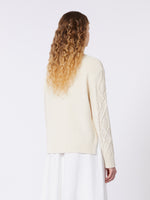 max mara cable and diamond-knit cotton sweater for women