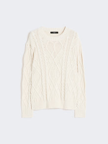 max mara cable and diamond-knit cotton sweater for women