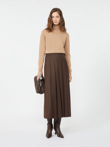 Wool and silk knit turtleneck