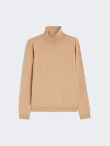 Wool and silk knit turtleneck