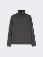 Wool And Silk Knit Turtleneck for Women - Dark Grey - Max Mara UAE
