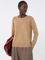 Cashmere Yarn Jumper for Women - Camel - Max Mara UAE