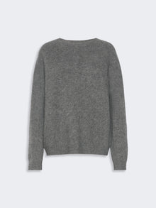 Wool And Cashmere Crewneck Sweater for Women - Dark Grey - Max Mara UAE