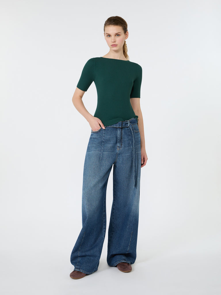 max mara slim-fit stretch viscose sweater