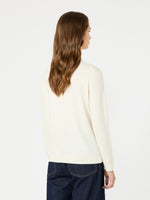 Wool And Silk Knit Turtleneck for Women - Ivory - Max Mara UAE