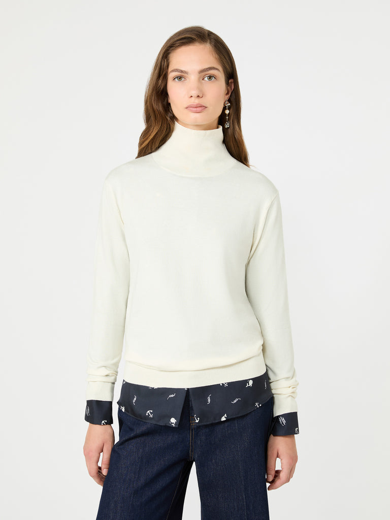 max mara wool and silk knit turtleneck