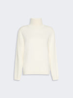 Wool And Silk Knit Turtleneck for Women - Ivory - Max Mara UAE