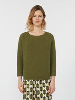 Mohair Yarn Jumper for Women - Olive Green - Max Mara UAE