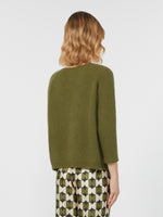 Mohair Yarn Jumper for Women - Olive Green - Max Mara UAE