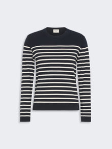 Silk And Wool Yarn Sweater for Women - Navy - Max Mara UAE