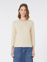 Cotton Yarn Sweater for Women - Ivory - Max Mara UAE