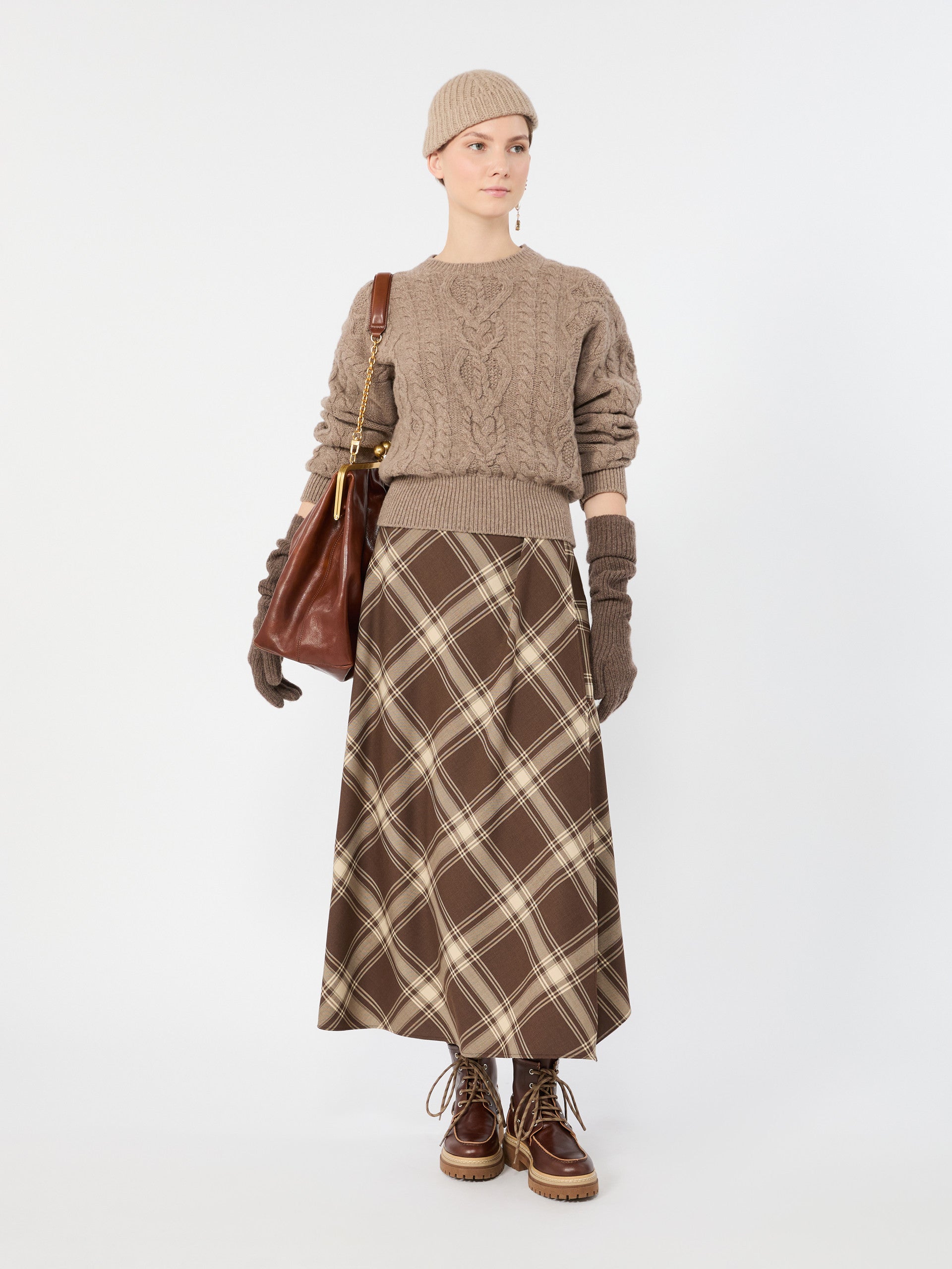 max mara cable knit wool yarn jumper for women