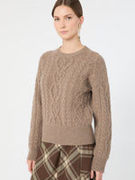 max mara cable knit wool yarn jumper for women