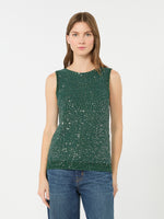 max mara sleeveless sweater with sequin detail for women
