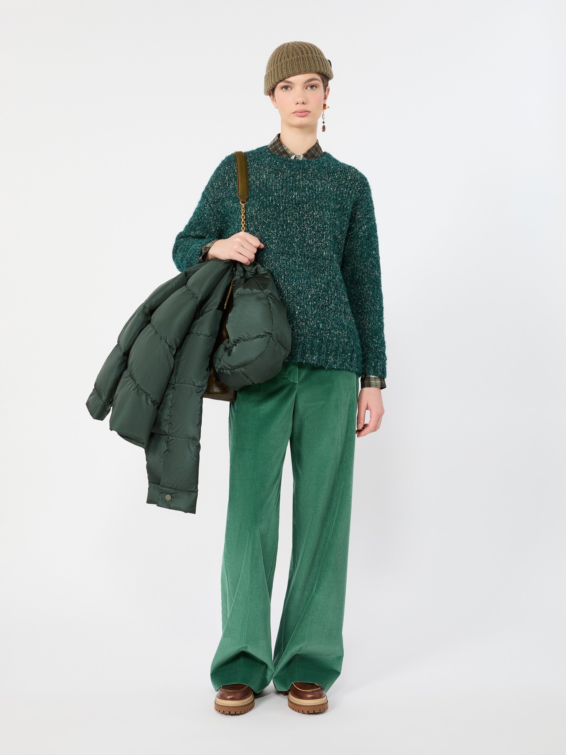 max mara alpaca, cotton and wool blend sweater for women