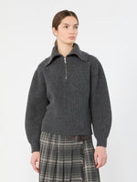 max mara wool zip-up roll-neck jumper for women