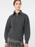 max mara wool zip-up roll-neck jumper for women
