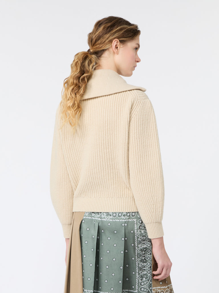 max mara wool zip-up roll-neck jumper
