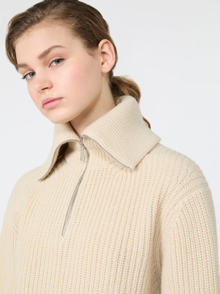 max mara wool zip-up roll-neck jumper