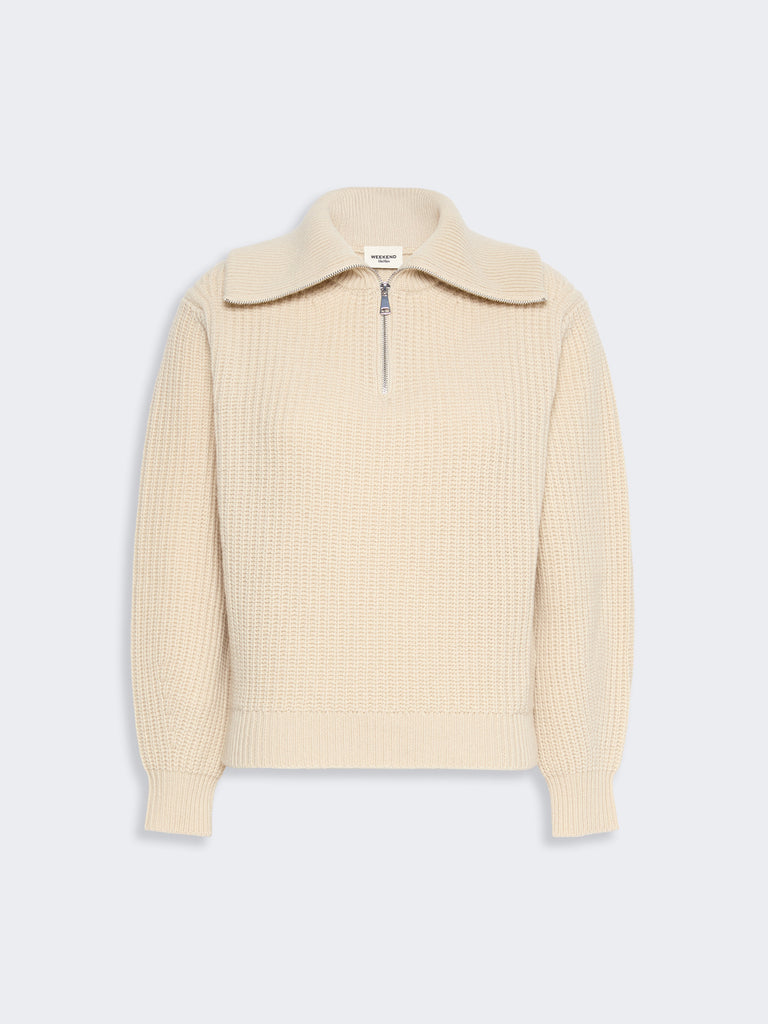 max mara wool zip-up roll-neck jumper