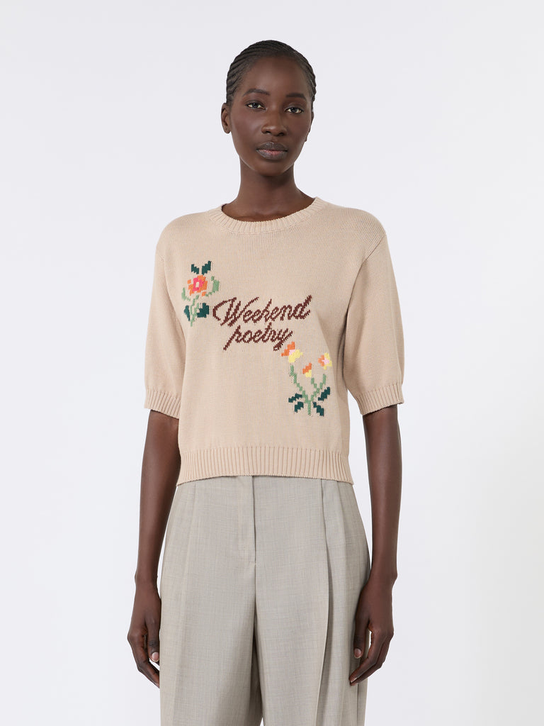 max mara embroidered cotton yarn sweater