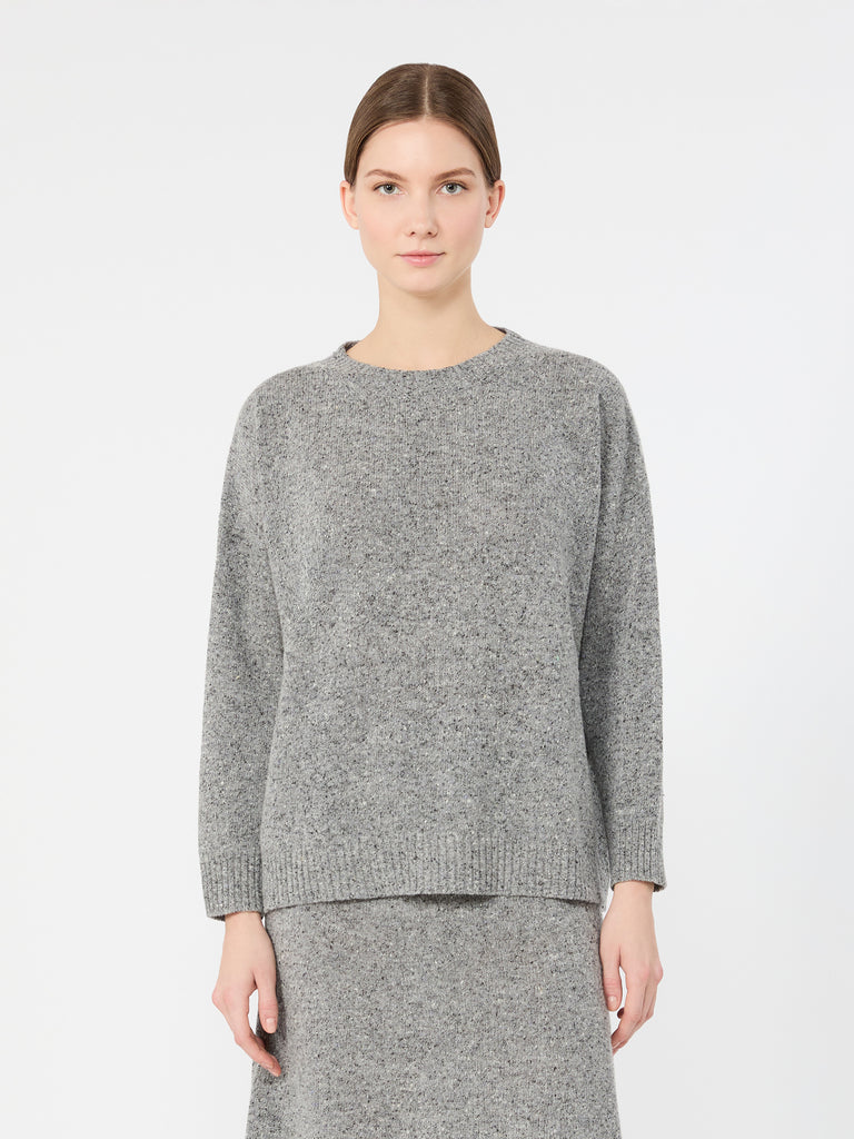 max mara tweed-effect wool and silk blend jumper
