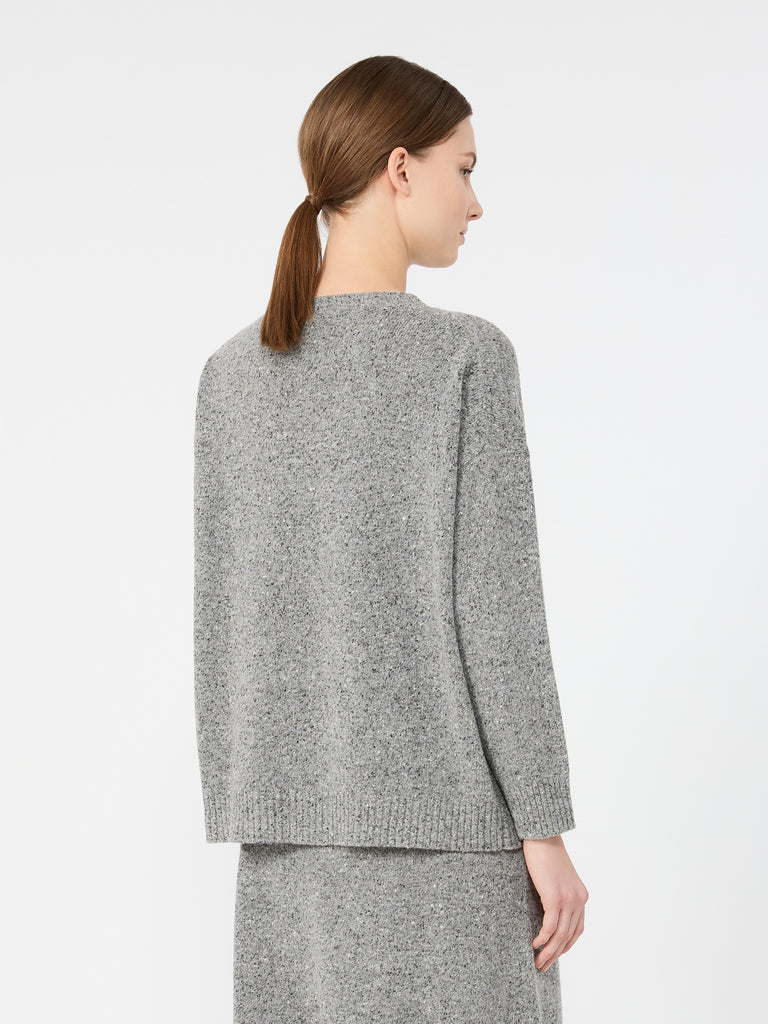 max mara tweed-effect wool and silk blend jumper