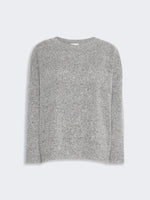 Tweed-Effect Wool And Silk Blend Jumper for Women - Medium Grey - Max Mara UAE