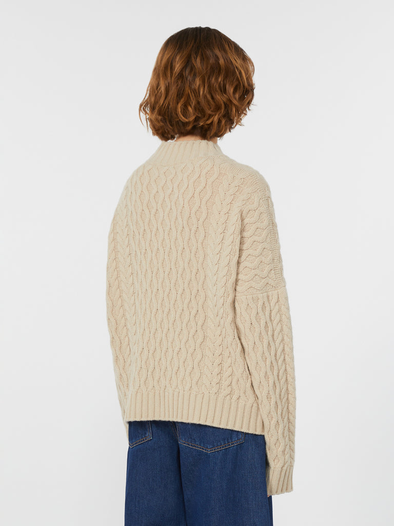 Boxy-fit wool knit jumper