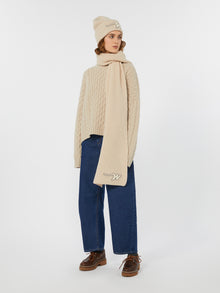 Boxy-fit wool knit jumper
