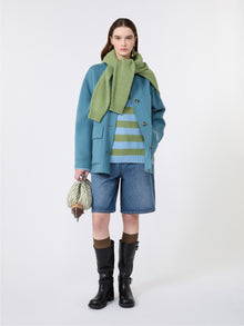 Alpaca And Cotton Sweater for Women - Light Blue - Max Mara UAE