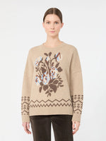 Loose jumper in wool jacquard