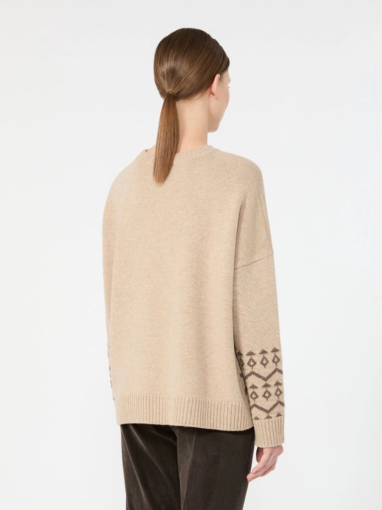 max mara loose jumper in wool jacquard
