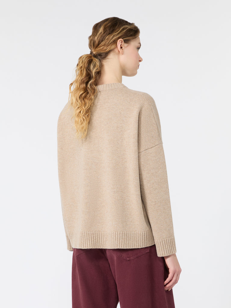 max mara loose jumper in wool jacquard