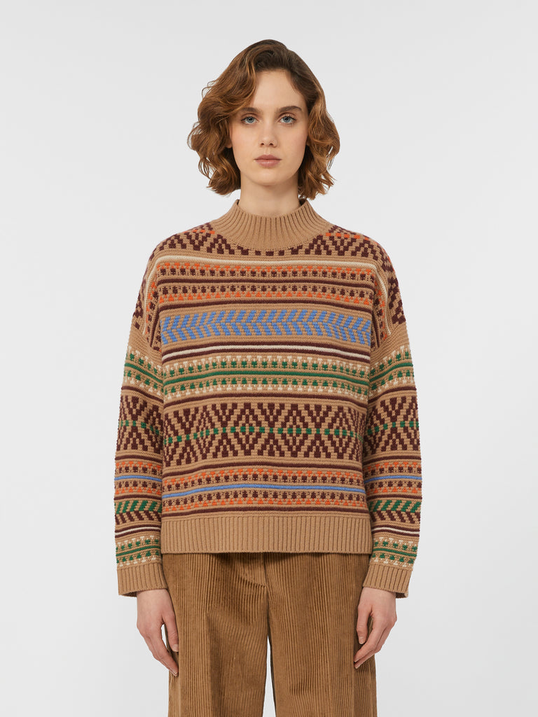 max mara wool jacquard jumper