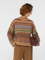 Wool Jacquard Jumper for Women - Camel - Max Mara UAE