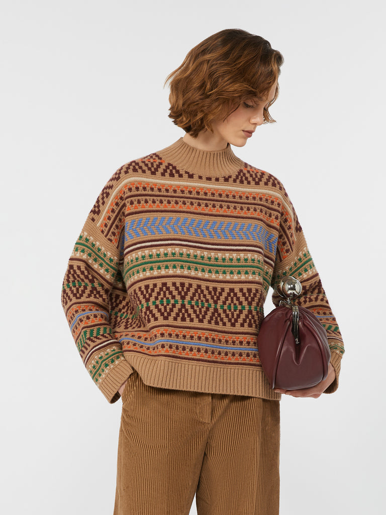 max mara wool jacquard jumper